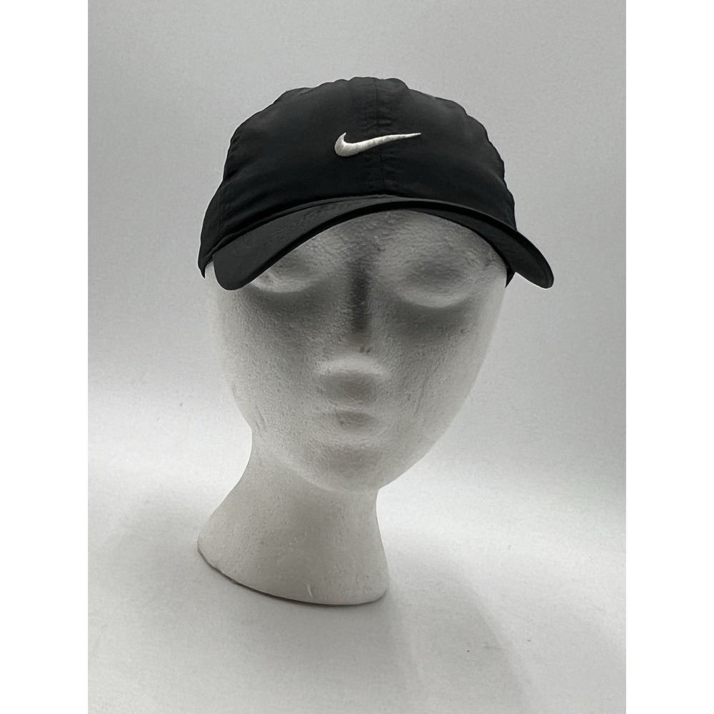 Nike Dri-FIT Black Adjustable Strapback Hat Cap Signed Autograph Swoosh Unisex